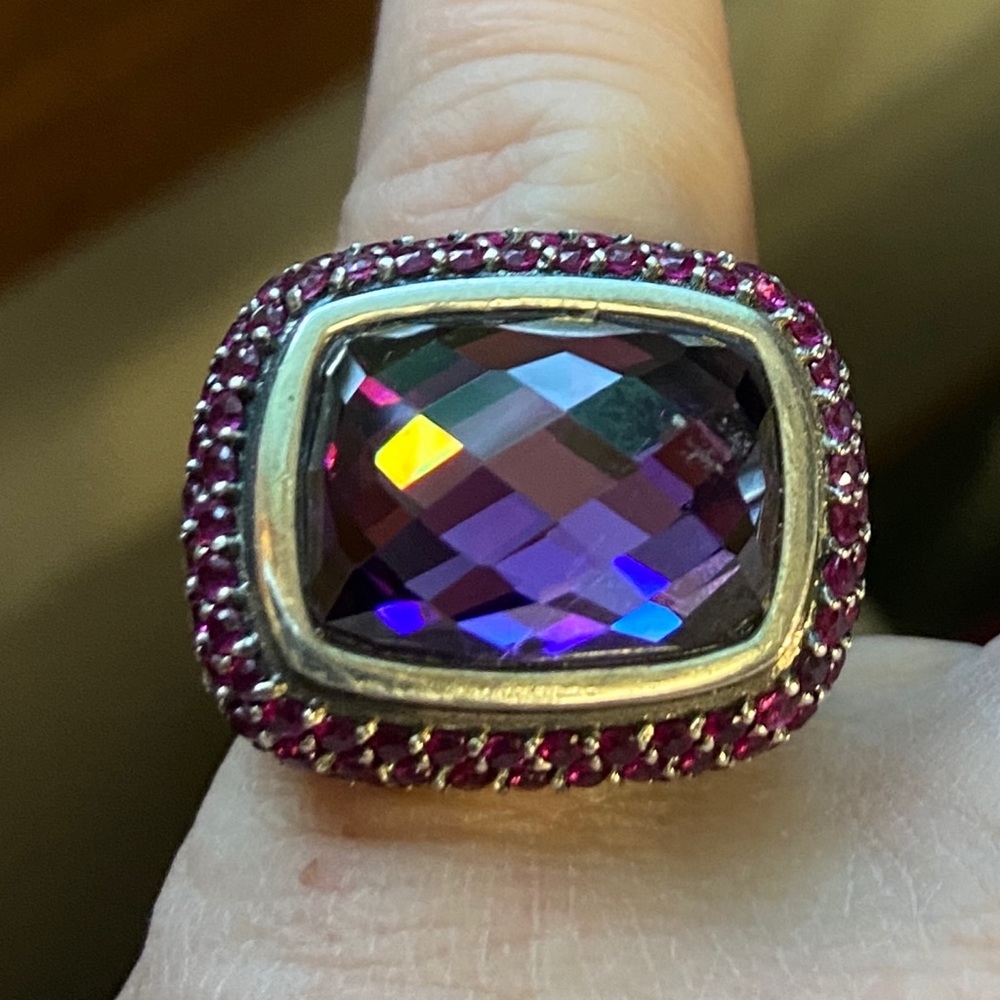 David Yurman Waverly Ring - Amethyst/Sapphire 925